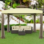 Gazebo Canopy Tent Outdoor For Backyard & Patio W/ Mosquito Netting. Fixed Price $102.99.