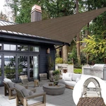 Outdoor Brown Triangle Steel Wire Sun Shade Sail Canopy Uv Block Shelter Cover. Fixed Price $185.89.