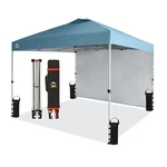 Crown Shades 10X10 Ft Pop Up Canopy Tent W/sidewall & Push Lock,cyan Blue (used). Fixed Price $98.01.