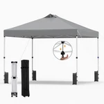 Costway 10X10 Ft Pop Up Canopy Tent Wheeled Carry Bag 4 Sand Grey. Fixed Price $84.99.