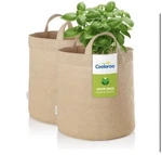 Coolaroo Grow Bags Round Fabric Plant Beige Set. Fixed Price $15.38.