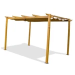 Modern Outdoor Pergola Gazebo With Fire Retardant Canopy, Sturdy Wood-look Frame. Fixed Price $460.60.