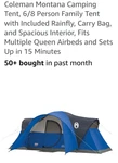 New Box - Coleman Montana 8 Person Camping Tent Blue Color $200 Retail. Fixed Price $99.95.