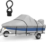 1200D Center Console Boat Cover With Adjustable Metal Buckle 16'-18.5' Gray 3138. Fixed Price $71.12.