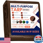 Trademark Supplies Tarp Cover Brown/black Heavy Duty 20 Mill Thick Material. Fixed Price $273.37.