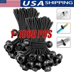 4" Inch Black Ball Bungee Bungie Cord Canopy Tarp Tie Downs Straps New Lot. Fixed Price $41.05.