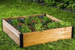 Vita Mezza 4X4X11 Cedar Wood Modular Garden Bed W/ Black Aluminum Posts. Fixed Price $158.55.