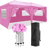 Pink 10X20 Ez Pop-up Canopy 6 Sidewalls UPF50+ Carry Bag Party Beach Wedding. Fixed Price $237.78.