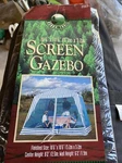 New Ozark Trail 10'6 X Screen Gazebo Blue And White 2087 Pop Up Canopy. Fixed Price $99.99.