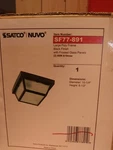 Satco Nuvo SF77-891, 2 Light Poly Carport Flush Kit New In Box Free Ship. Fixed Price $38.99.