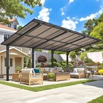 Gazebo Outdoor Pergola For Patio, Freestanding Lean Hard Top Grill. Fixed Price $429.99.