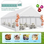Heavy Duty 20X40FT Party Tent Outdoor Garage Commercial Carport With Sidewalls. Fixed Price $379.99.