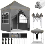 Hoteel 6.6'X6.6' Pop Up Canopy Heavy Duty Waterproof Beach Tent With 4 Sidewalls. Fixed Price $104.99.