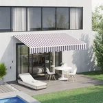 10'X8' Retractable Patio Awning Sunshade Shelter Manual Crank Uv Water-resistant. Fixed Price $185.99.