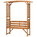 Wooden Garden Arbor Bench Pergola Trellis 3-SEAT For Climbing Plants Brown. Fixed Price $167.99.
