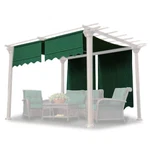 2X 15.5X4FT Canopy Replacement Cover Pergola Gazebo Yard Green W/ Valance Top. Fixed Price $39.90.