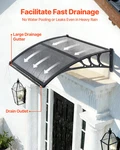 Door Awning Canopy 30X39 Polycarbonate Rain Sun Snow Cover Gray. Fixed Price $56.99.