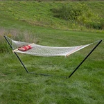 Cotton Rope Hammock With Steel Stand Pad/pillow - Striped By Sunnydaze. Fixed Price $109.47.