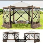 Tooluck 12FT Pop Up Canopy Screen House Tent For Campinh 6 Side. Fixed Price $142.99.