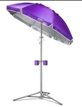 New Ultimate Wondershade Portable Sun Beach Umbrella W/ Tripod Base Purple. Fixed Price $56.95.