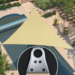 Amgo 20' X Beige Triangle Super Ring Sun Shade Sail Order To Make U.... Fixed Price $154.40.