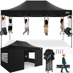 Pop Up Canopy Tent 10X15 Heavy Duty Sidewalls Black Cobizi Waterproof Commercial. Fixed Price $369.99.