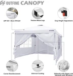 Outfine Canopy 10'X10' Pop Up Commercial Instant Gazebo Tent, Fully Waterproof,. Fixed Price $65.00.
