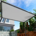 Sun Shade Sail Light Gray Hemmed Fabric Cloth Canopy Awning Outdoor Uv 6-10' Ft. Fixed Price $84.45.