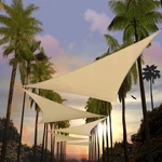 Amgo 24 X Beige Triangle Sun Shade Sail UPF50 Canopy Awning Agslt 95 Uv. Fixed Price $103.43.