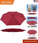 Versatile 10FT Canopy Replacement For Market Umbrellas - Sunshade & Rain Guard. Fixed Price $60.95.
