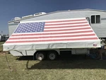 Rv Awning Fabric Replacement Camper Trailer Heavy Vinyl Usa Flag. Fixed Price $268.59.