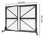 Beauty Fireplace Screen With Hinged Doors, Powder Coated Steel Frame. Fixed Price $30.00.