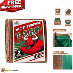 Multipurpose Waterproof Tarp - Strong 7MIL For Camping, Covers, And Shelter. Fixed Price $17.99.