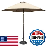 Tropishade 9 Ft Bronze Aluminum Patio Umbrella Beige Polyester Cover. Fixed Price $101.72.