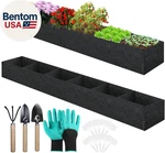 2PCS 12X2X1FT Fabric Raised Garden Bed Outdoor Patio 6 Grids Planter Box. Fixed Price $45.86.