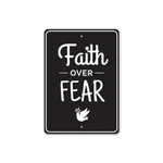 Faith Over Fear Sign, Inspirational Bible Verse Scripture Wall Metal. Fixed Price $21.15.