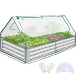Quictent Raised Garden Bed With Cover Outdoor Galvanized Metal Planter Box Ki.... Fixed Price $71.00.