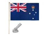 5' Wooden Flag Pole Kit W/ Nylon White Bracket 3X5 Victoria Australia Poly. Fixed Price $29.88.
