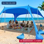Lansuper Beach Sun Shelter, 11X10FT Shade Canopy With 12 Sandba. Fixed Price $119.76.
