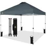 Crown Shades 10X10FT Pop Canopy Tent, Single Button Setup, Grid Grey (used). Fixed Price $145.00.