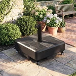 Patio Umbrella Base With Wheels, Heavy Duty Outdoor Stand Holder. Fixed Price $56.99.