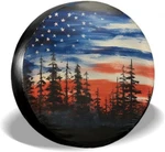 Spare Tire Cover American Flag Waterproof Dust-proof Universal 14 Inch, Black. Fixed Price $29.99.
