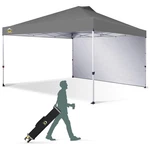 Crown Shades 12X12 Pop Up Canopy, Tent W/removable Sidewall, Grid Grey (used). Fixed Price $97.20.