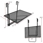 Costway Folding Adjustable Hanging Balcony Railing Black. Fixed Price $39.99.