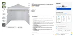Ozark Trail 10 X Commercial Canopy With Sidewalls 577604356. Fixed Price $235.00.