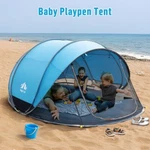 Large Pop Up Beach Tent Blue Sun Shade Canopy Shelter For 4 With Uv Protection. Fixed Price $89.98.