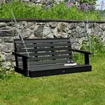 Highwood Weatherly 48 In. 2-PERSON Black Recycled Plastic Porch Seat Swing. Fixed Price $493.08.