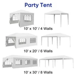 10'X10'/20'/30' Canopy Party Tent Carport Wedding With Side Wall For Bbq Yard. Fixed Price $201.58.