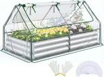 Quictent Raised Garden Bed With Cover Outdoor Galvanized Metal Planter Box Ki.... Fixed Price $85.80.