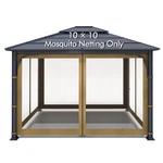 Gazebo Universal Mosquito Netting Outdoor Canopy 4-PANEL Screen Walls With Zi.... Fixed Price $79.25.